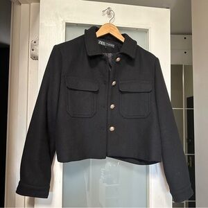 Zara Women's Black Cropped Blazer